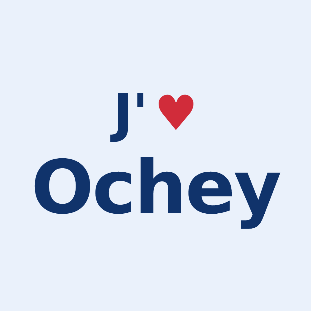 Sticker personnalisé Ochey — design J'aime Ochey