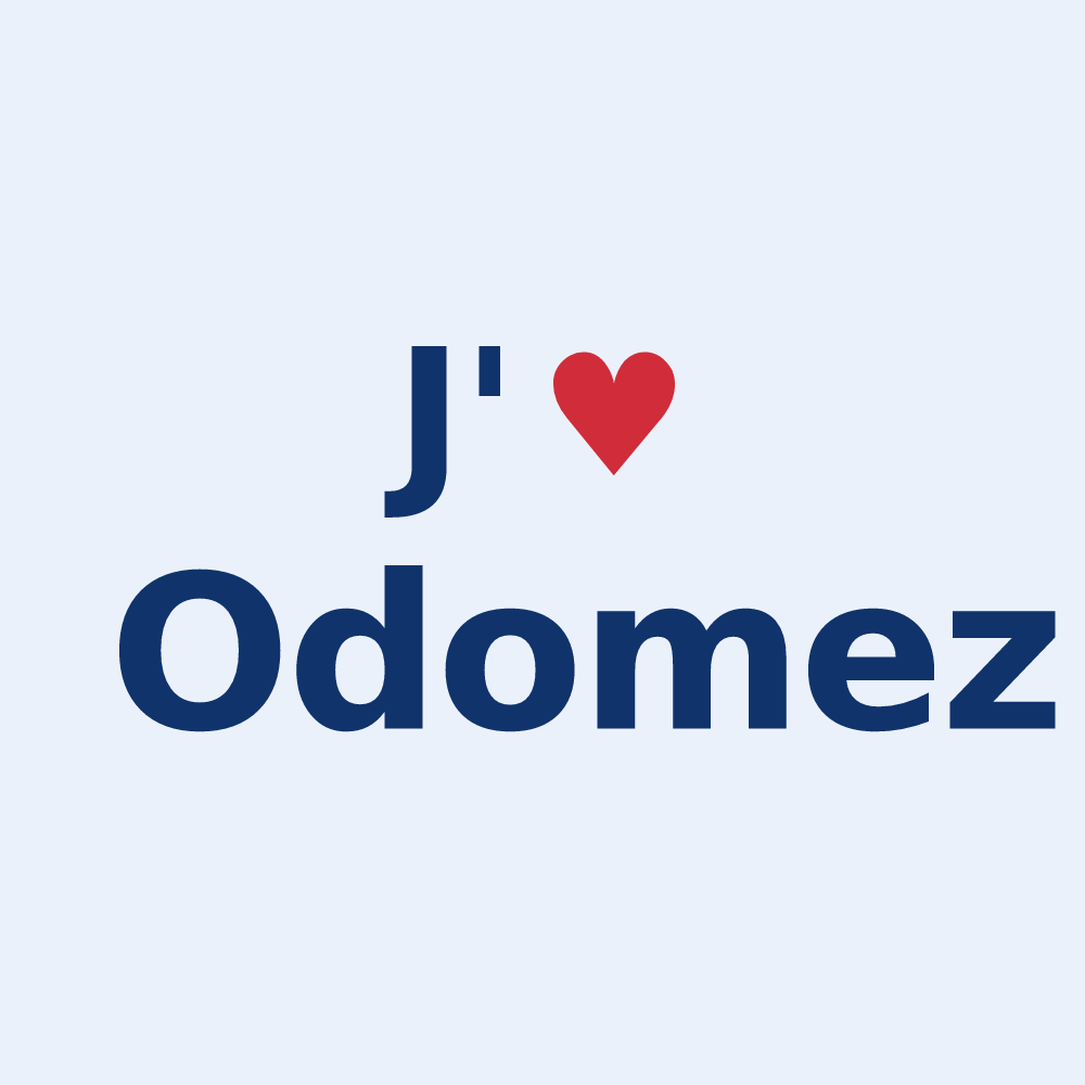 Sticker personnalisé Odomez — design J'aime Odomez