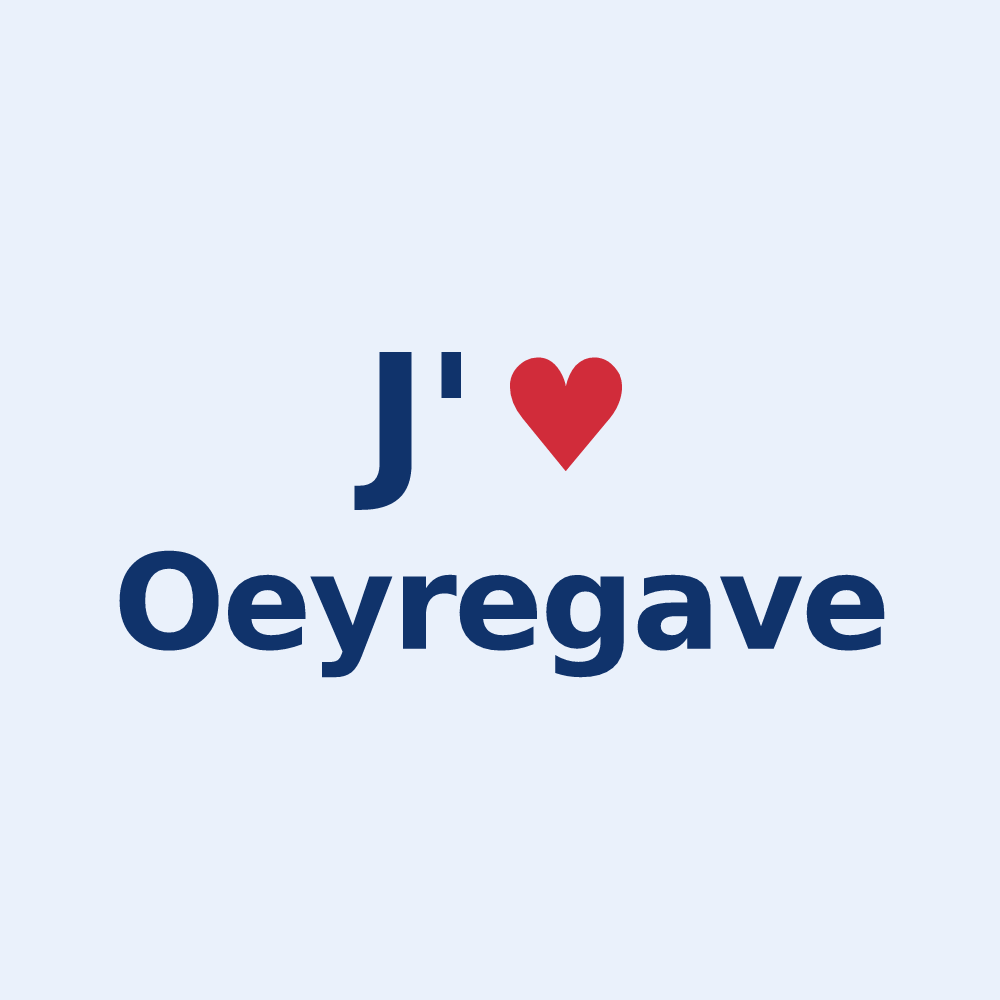 Sticker personnalisé Oeyregave — design J'aime Oeyregave