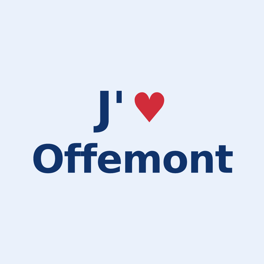 Sticker personnalisé Offemont — design J'aime Offemont