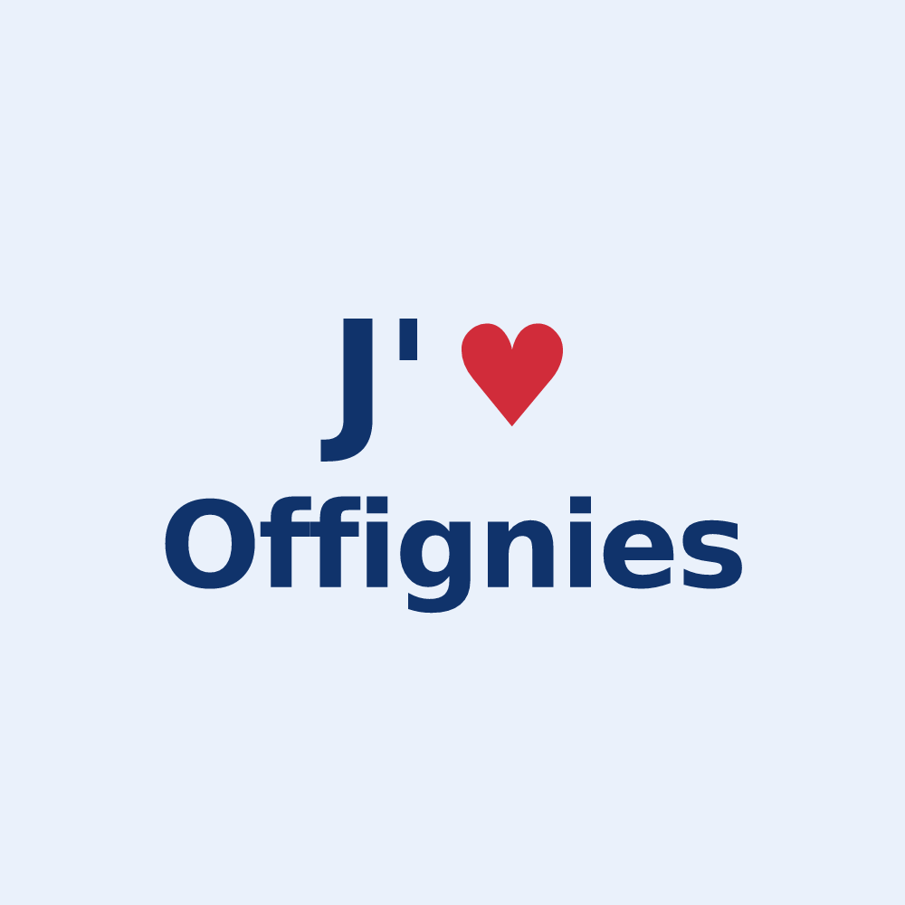 Sticker personnalisé Offignies — design J'aime Offignies