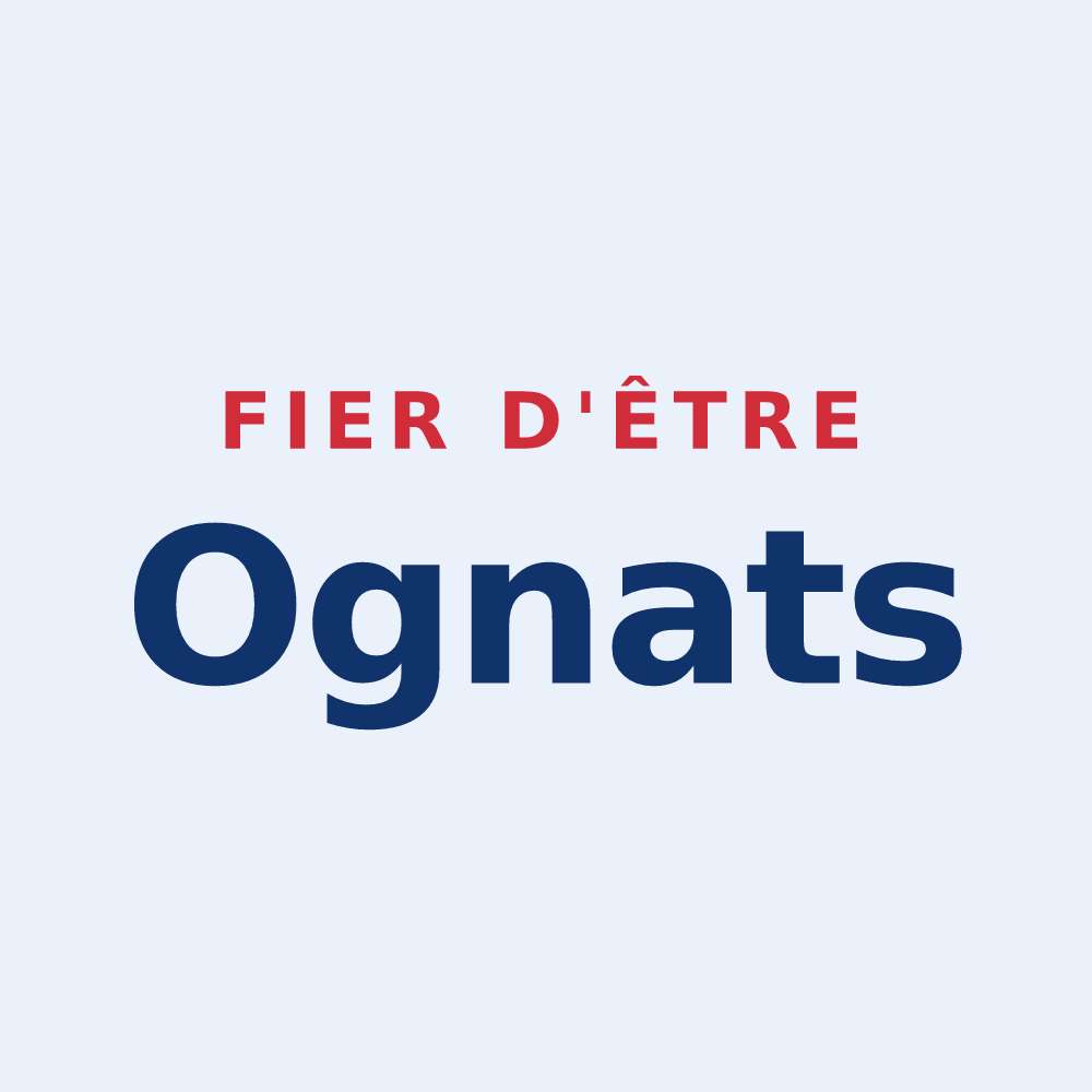 Sticker « Fier d'être Ognats » — design pour Ognes