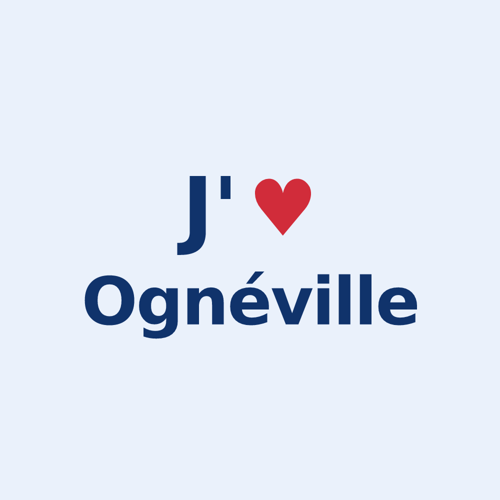 Sticker personnalisé Ognéville — design J'aime Ognéville