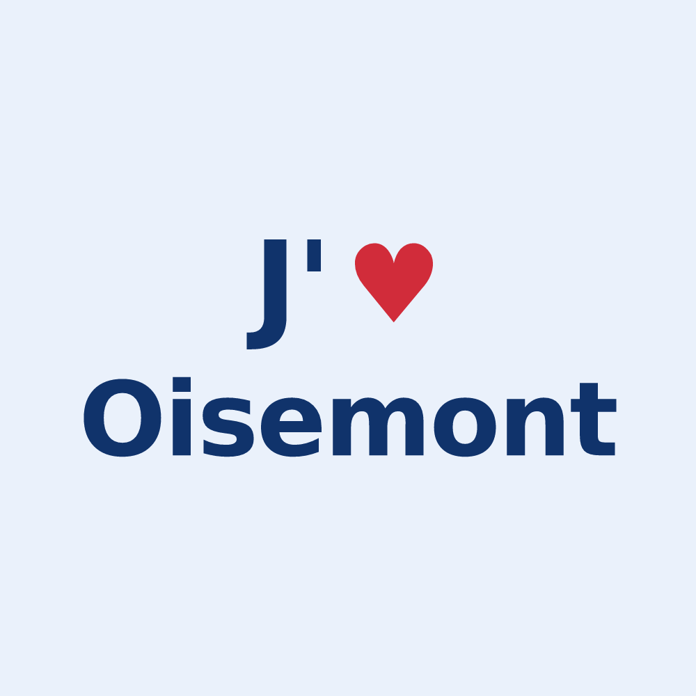 Sticker personnalisé Oisemont — design J'aime Oisemont