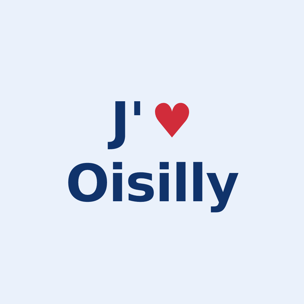 Sticker personnalisé Oisilly — design J'aime Oisilly