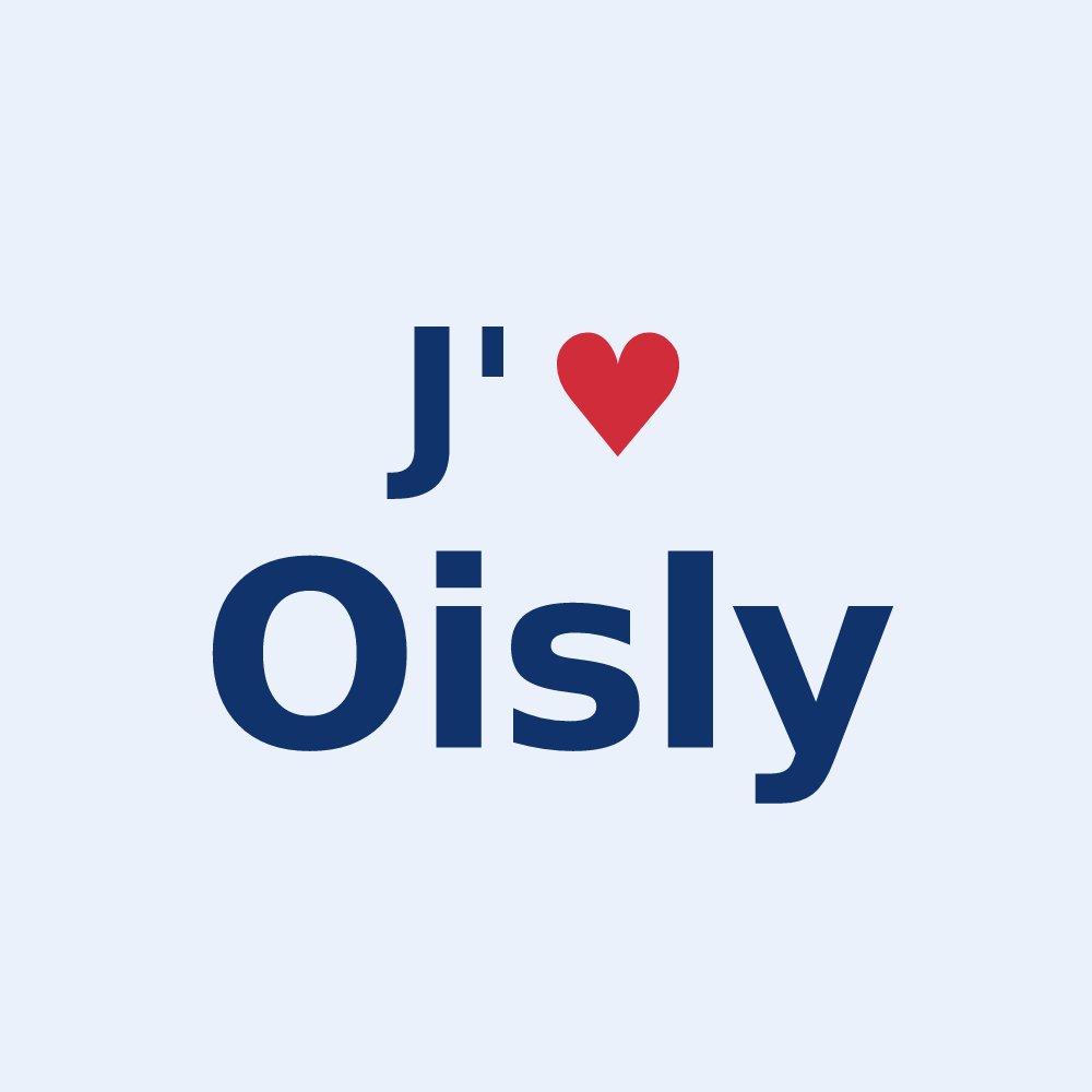 Sticker personnalisé Oisly — design J'aime Oisly