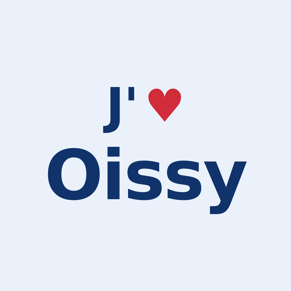 Sticker personnalisé Oissy — design J'aime Oissy