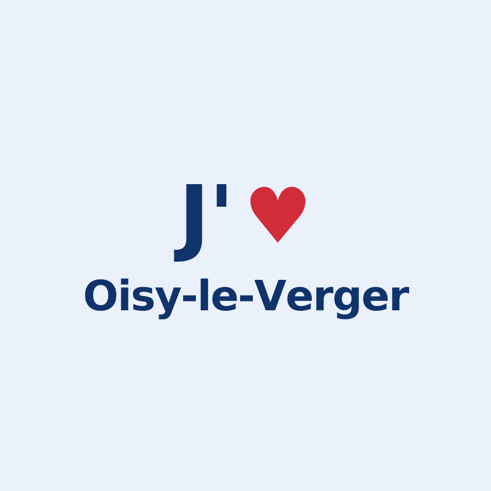Sticker personnalisé Oisy-le-Verger — design J'aime Oisy-le-Verger
