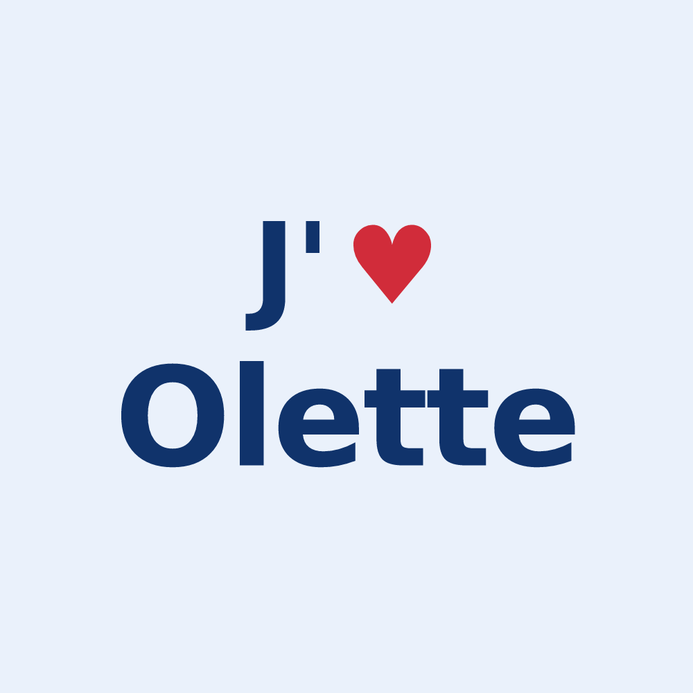 Sticker personnalisé Olette — design J'aime Olette