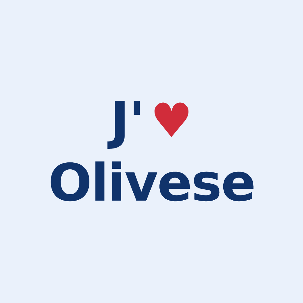 Sticker personnalisé Olivese — design J'aime Olivese