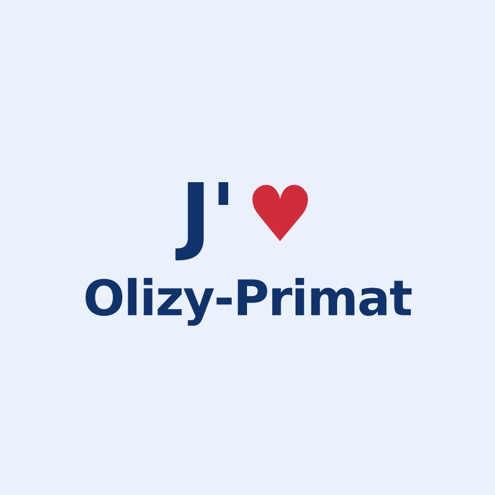 Sticker personnalisé Olizy-Primat — design J'aime Olizy-Primat