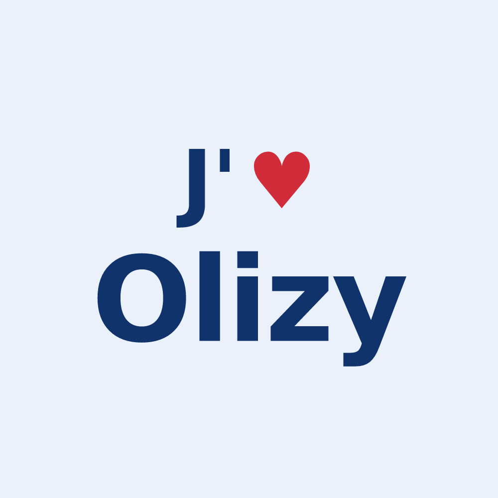 Sticker personnalisé Olizy — design J'aime Olizy