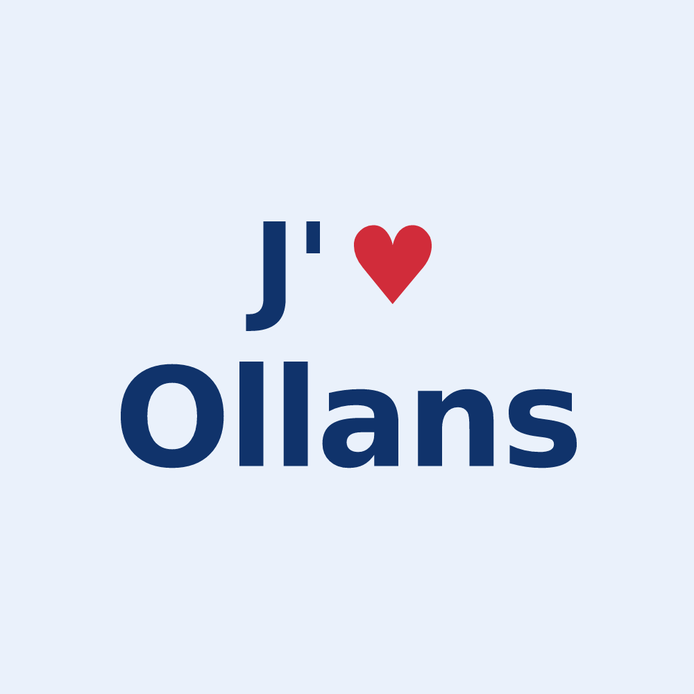 Sticker personnalisé Ollans — design J'aime Ollans