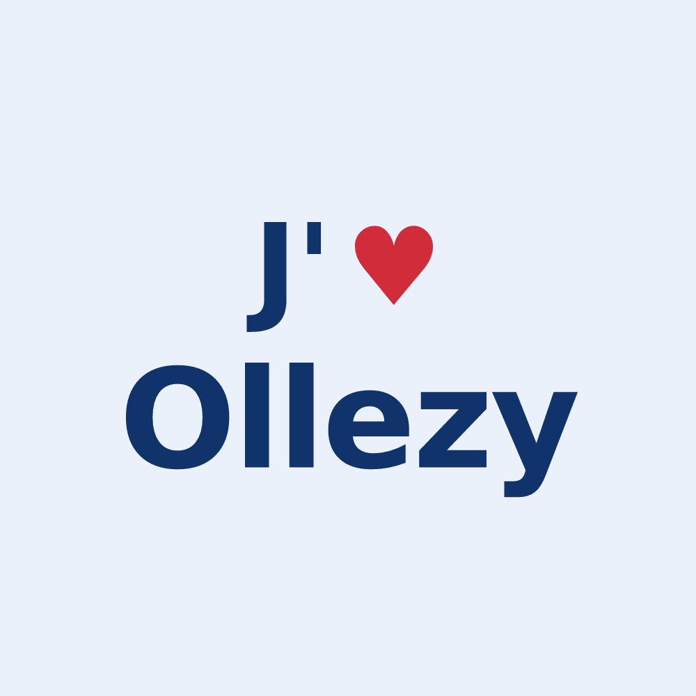 Sticker personnalisé Ollezy — design J'aime Ollezy
