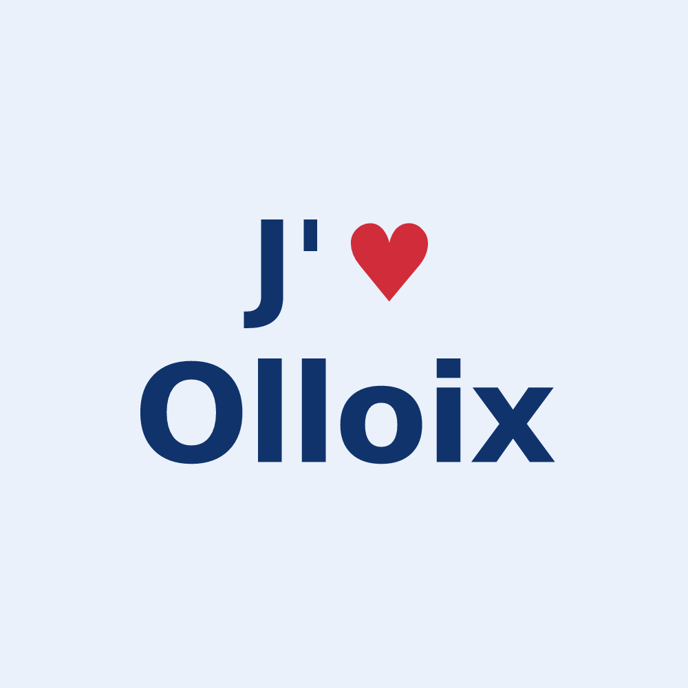 Sticker personnalisé Olloix — design J'aime Olloix