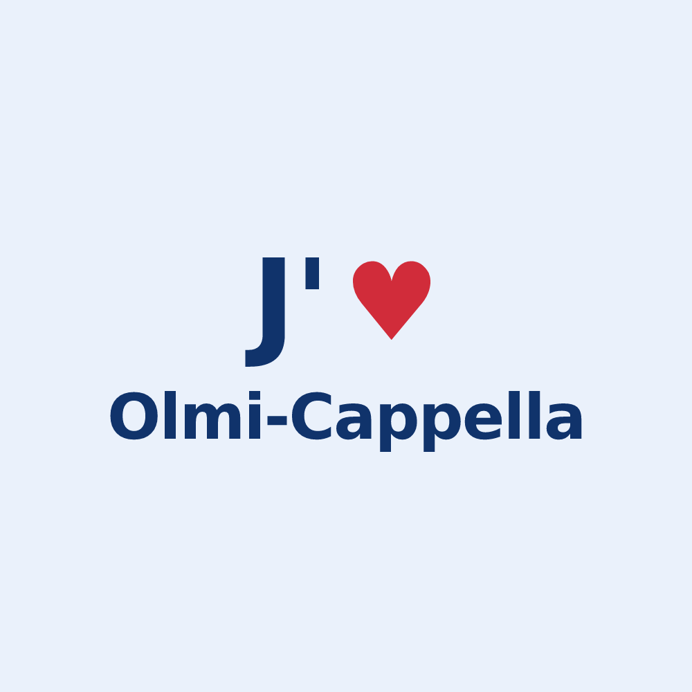 Sticker personnalisé Olmi-Cappella — design J'aime Olmi-Cappella