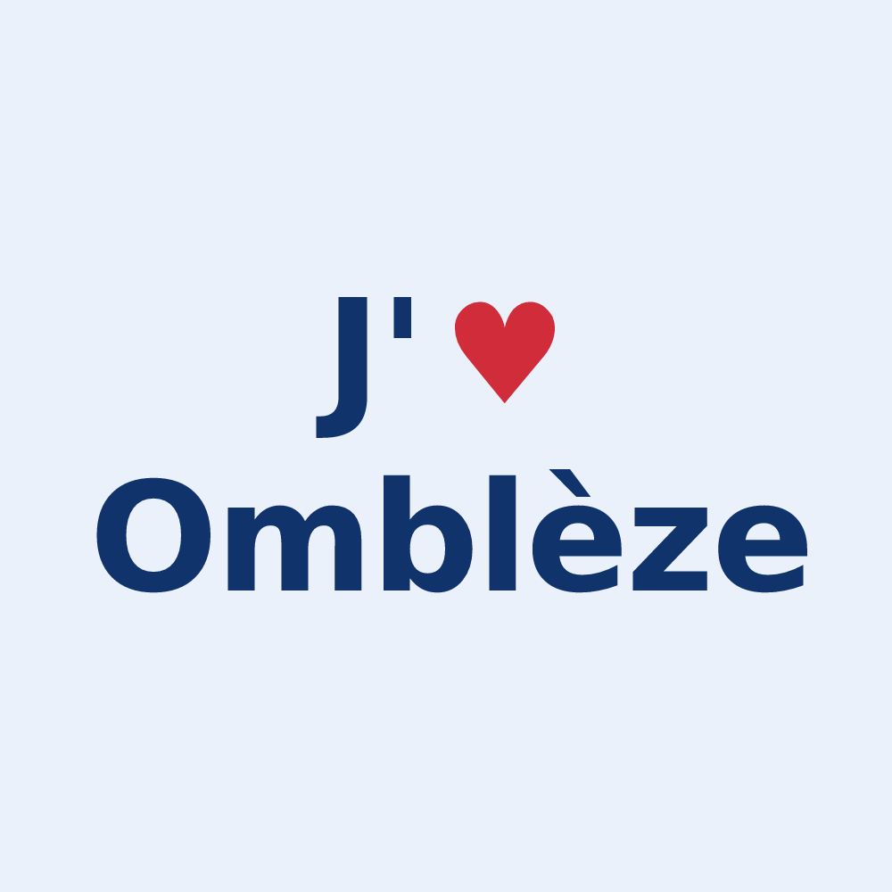Sticker personnalisé Omblèze — design J'aime Omblèze