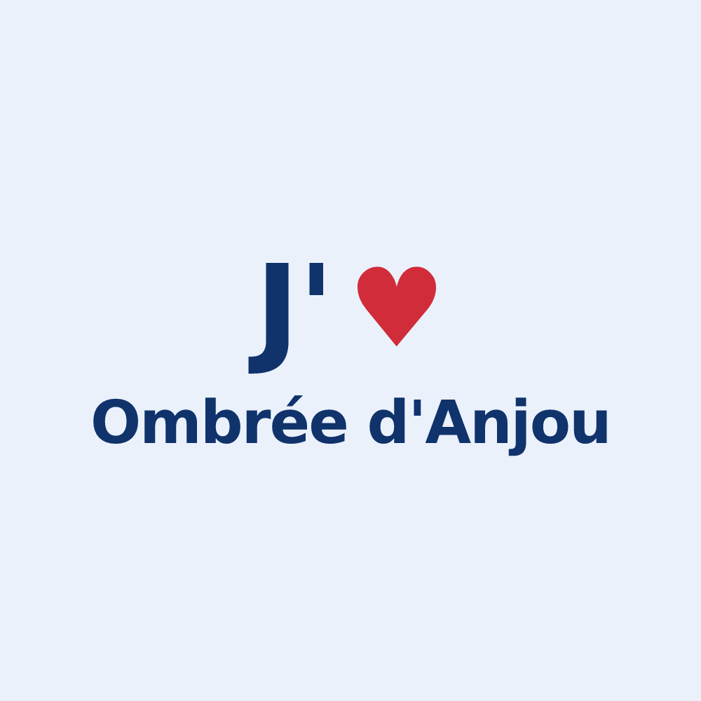 Sticker personnalisé Ombrée d'Anjou — design J'aime Ombrée d'Anjou