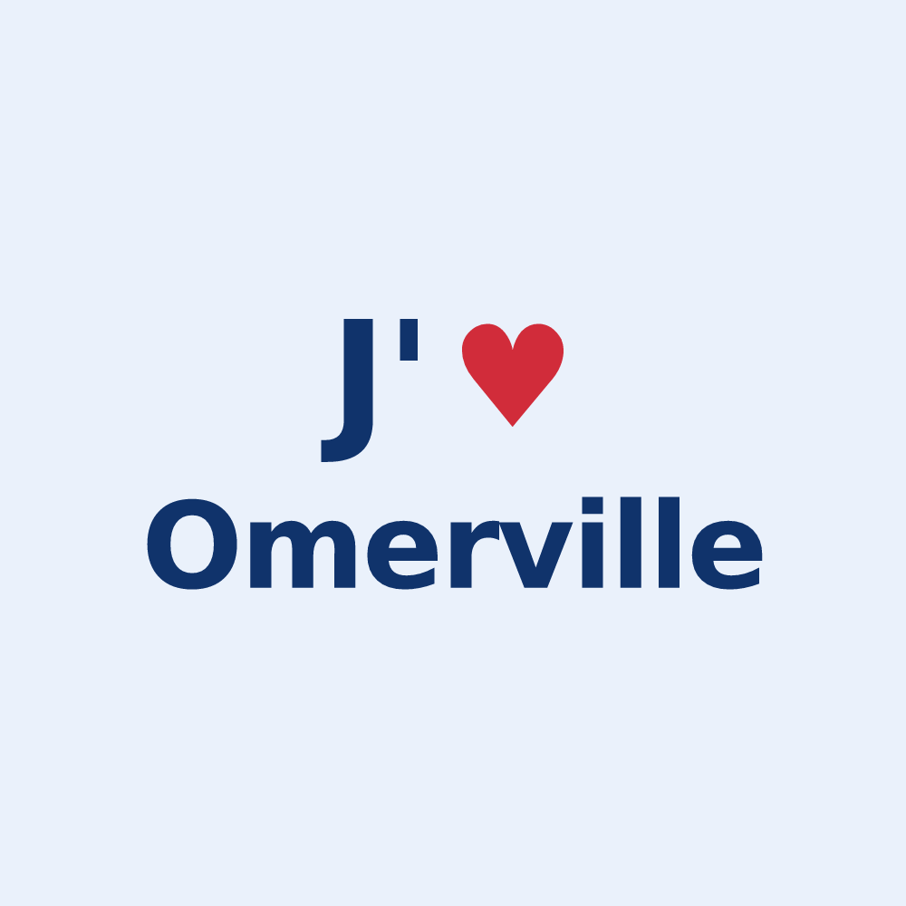 Sticker personnalisé Omerville — design J'aime Omerville