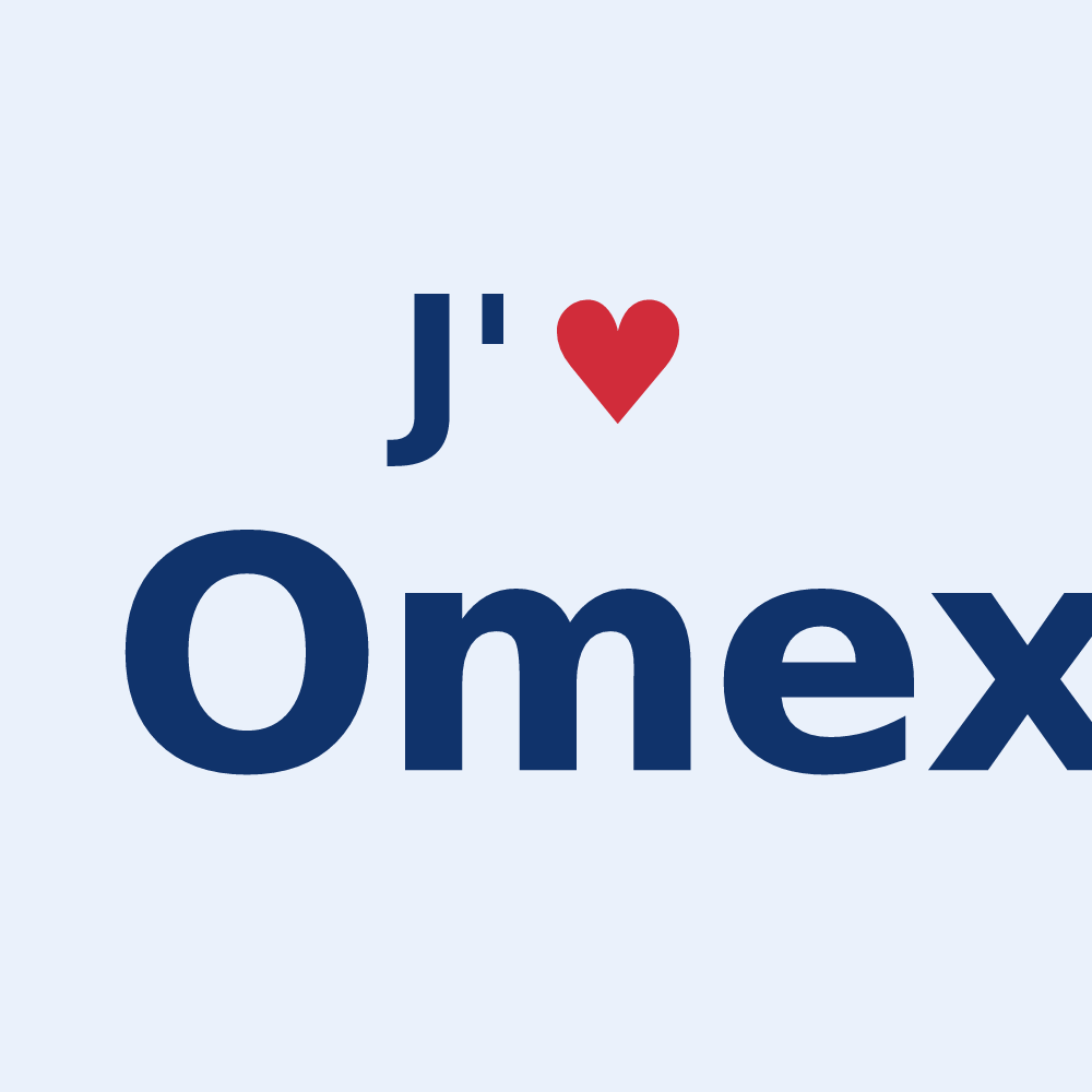 Sticker personnalisé Omex — design J'aime Omex