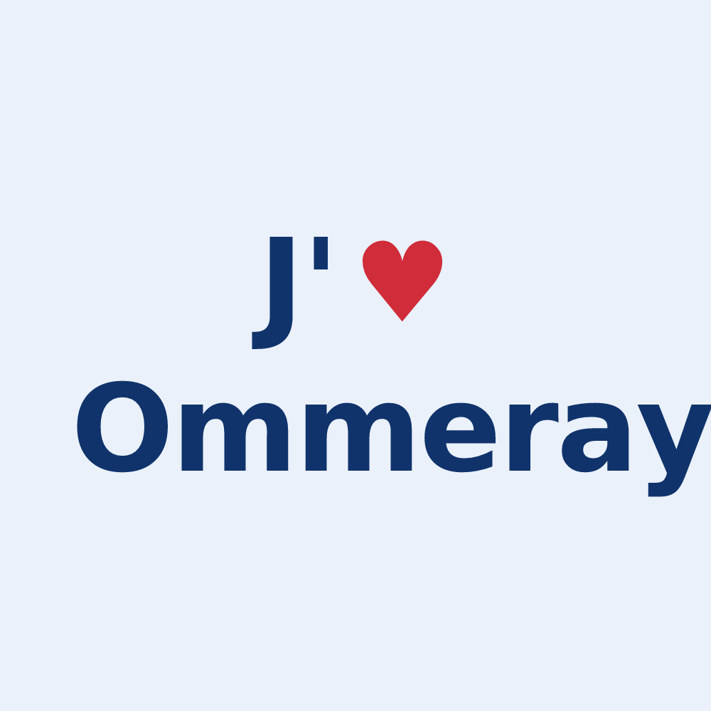 Sticker personnalisé Ommeray — design J'aime Ommeray