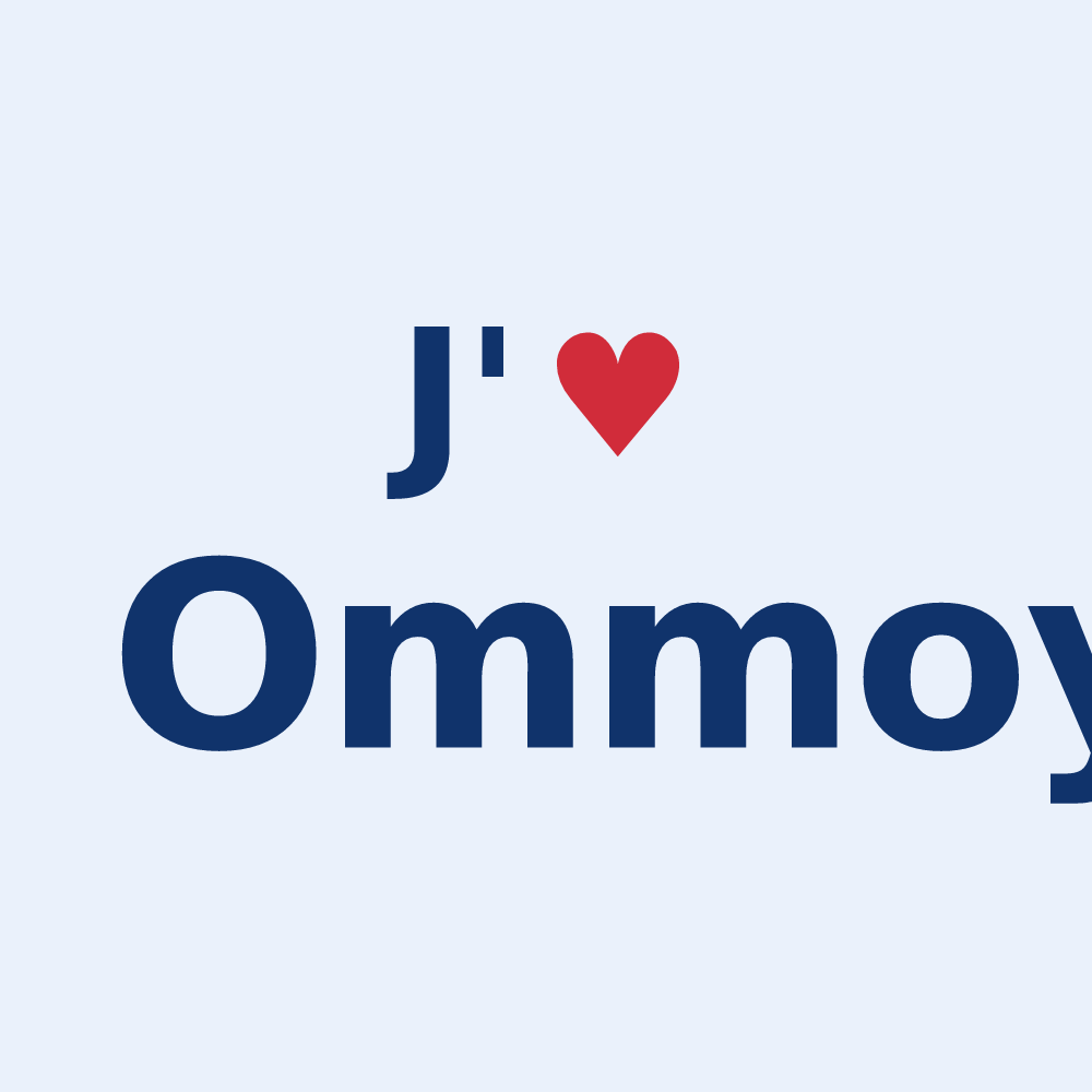 Sticker personnalisé Ommoy — design J'aime Ommoy