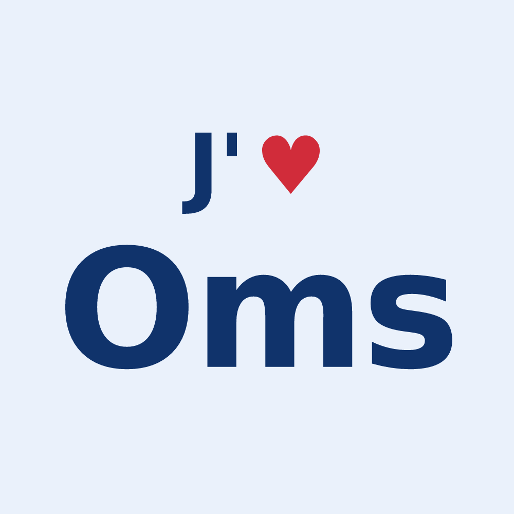 Sticker personnalisé Oms — design J'aime Oms
