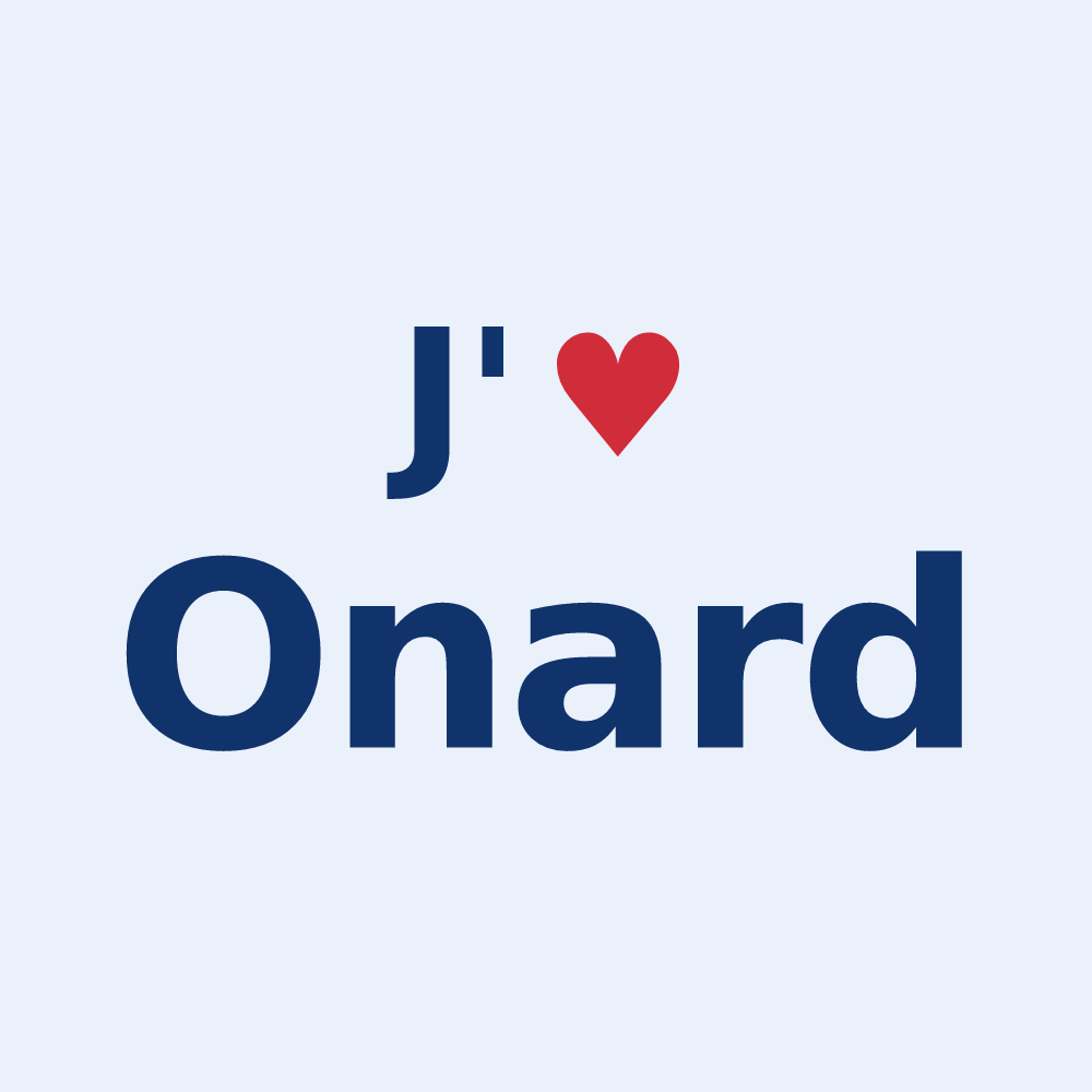 Sticker personnalisé Onard — design « J'aime Onard » imprimé sur le sticker
