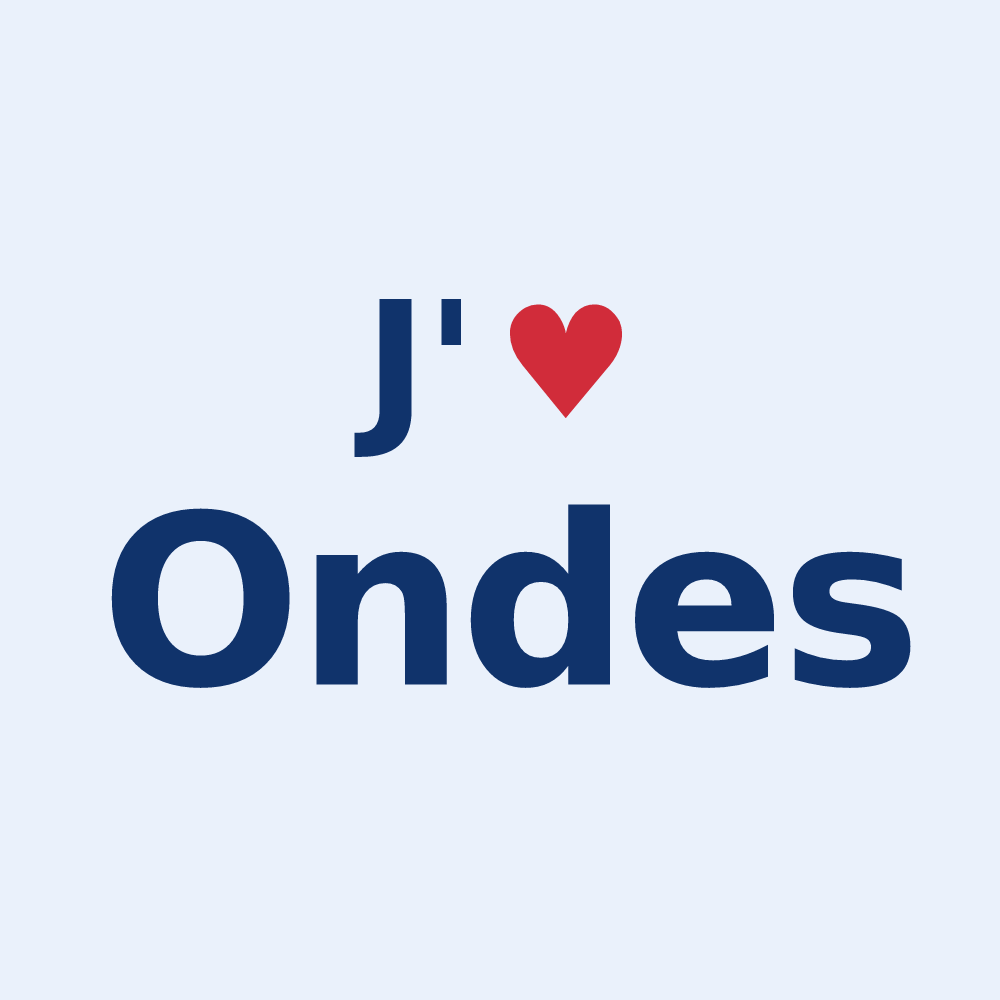 Sticker personnalisé Ondes — design J'aime Ondes