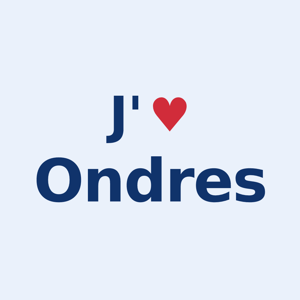 Sticker personnalisé Ondres — design J'aime Ondres