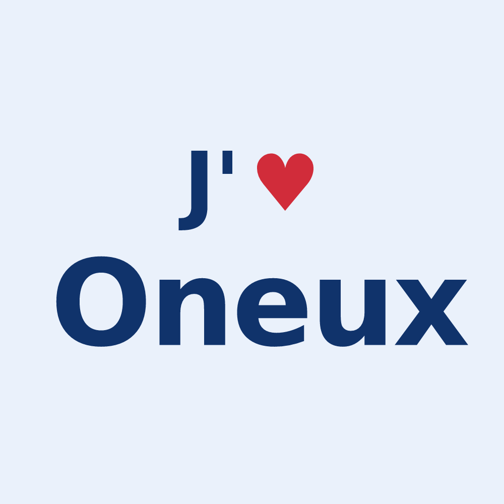 Sticker personnalisé Oneux — design J'aime Oneux