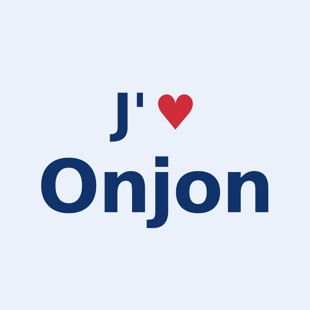 Sticker personnalisé Onjon — design J'aime Onjon