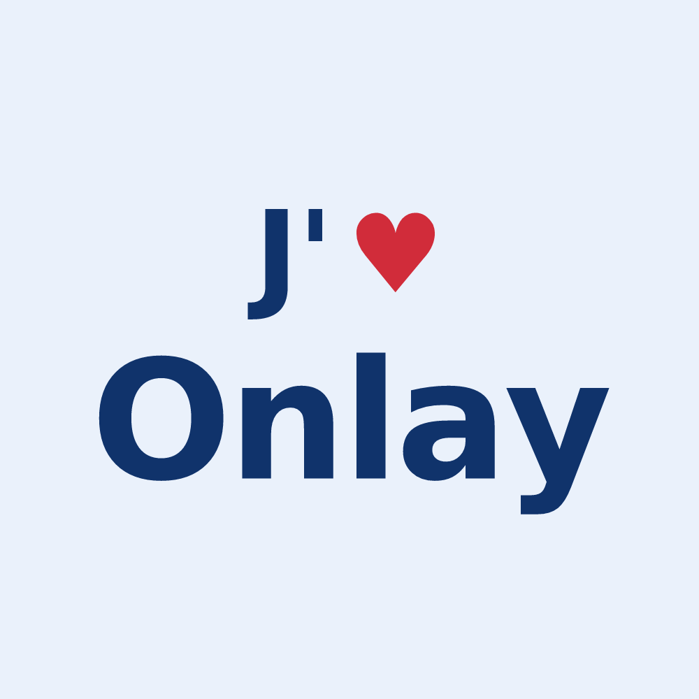Sticker personnalisé Onlay — design J'aime Onlay