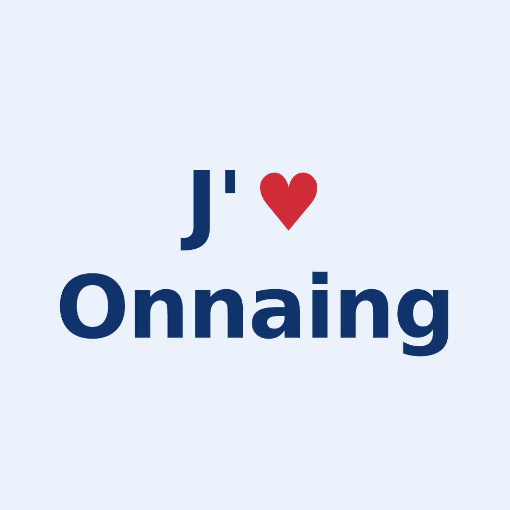 Sticker personnalisé Onnaing — design J'aime Onnaing