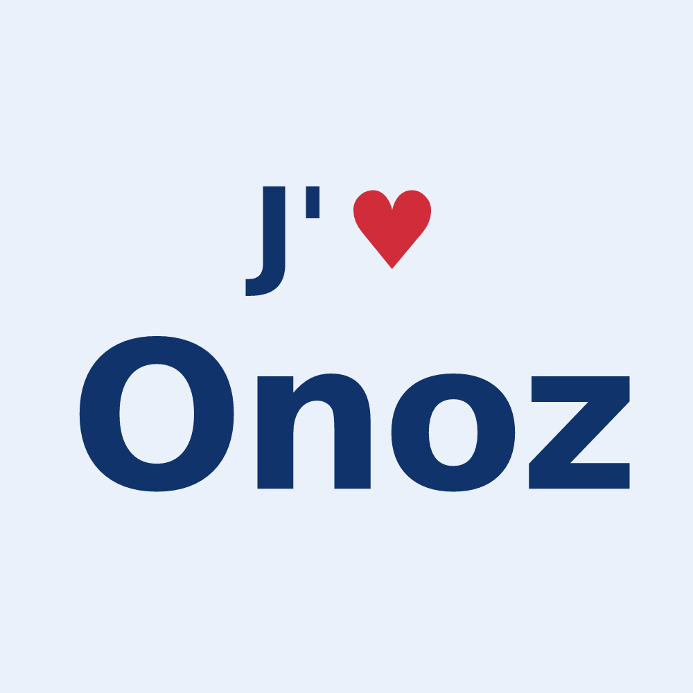 Sticker personnalisé Onoz — design J'aime Onoz