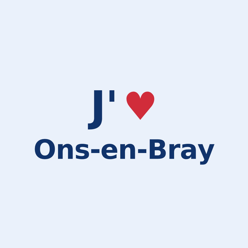 Sticker personnalisé Ons-en-Bray — design J'aime Ons-en-Bray