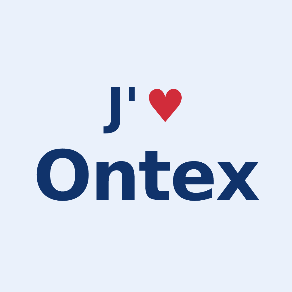 Sticker personnalisé Ontex — design J'aime Ontex