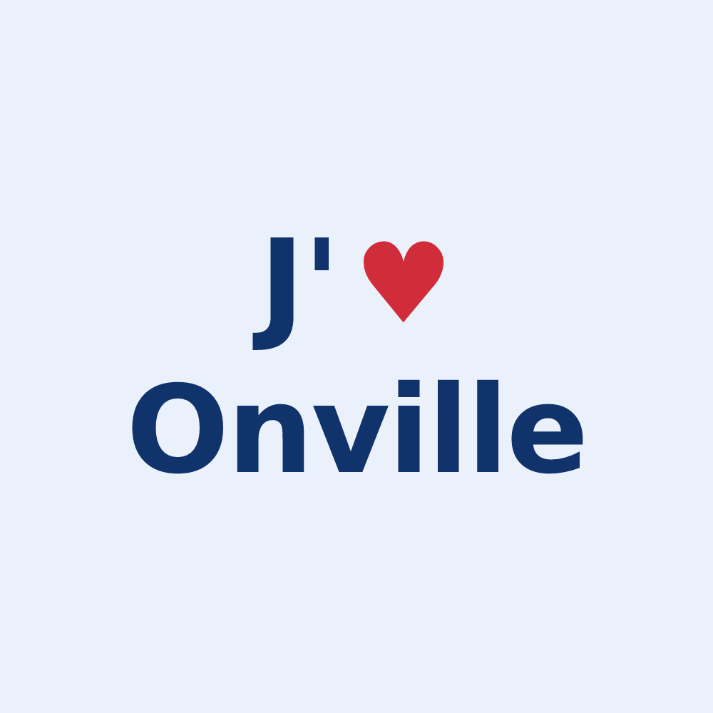 Sticker personnalisé Onville — design J'aime Onville