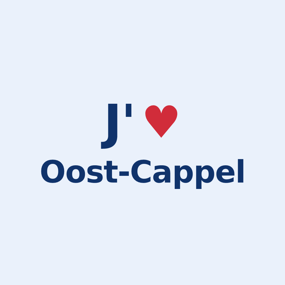Sticker personnalisé Oost-Cappel — design J'aime Oost-Cappel