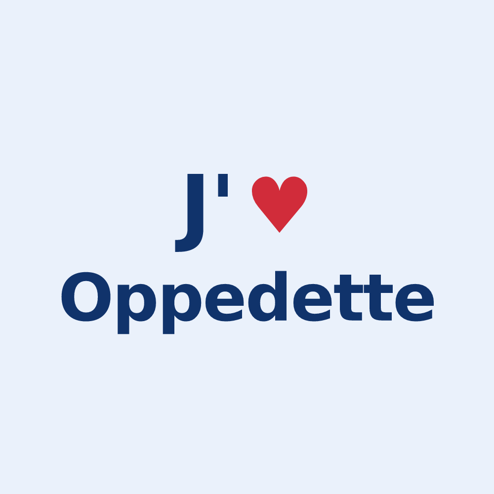Sticker personnalisé Oppedette — design J'aime Oppedette