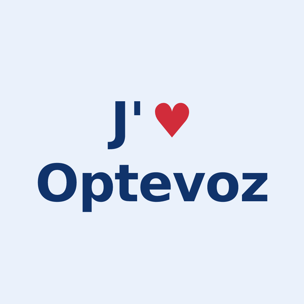 Sticker personnalisé Optevoz — design J'aime Optevoz