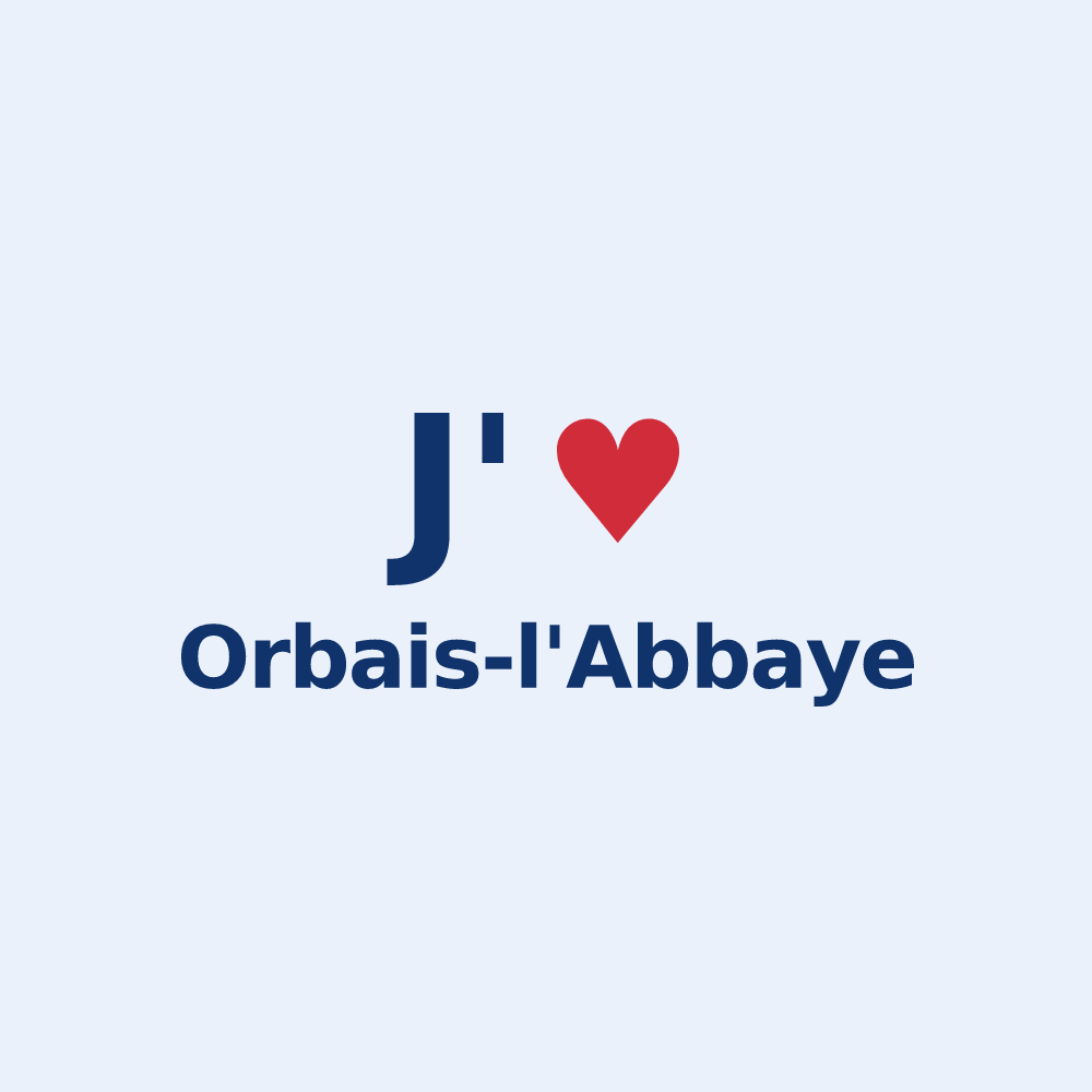 Sticker personnalisé Orbais-l'Abbaye — design J'aime Orbais-l'Abbaye