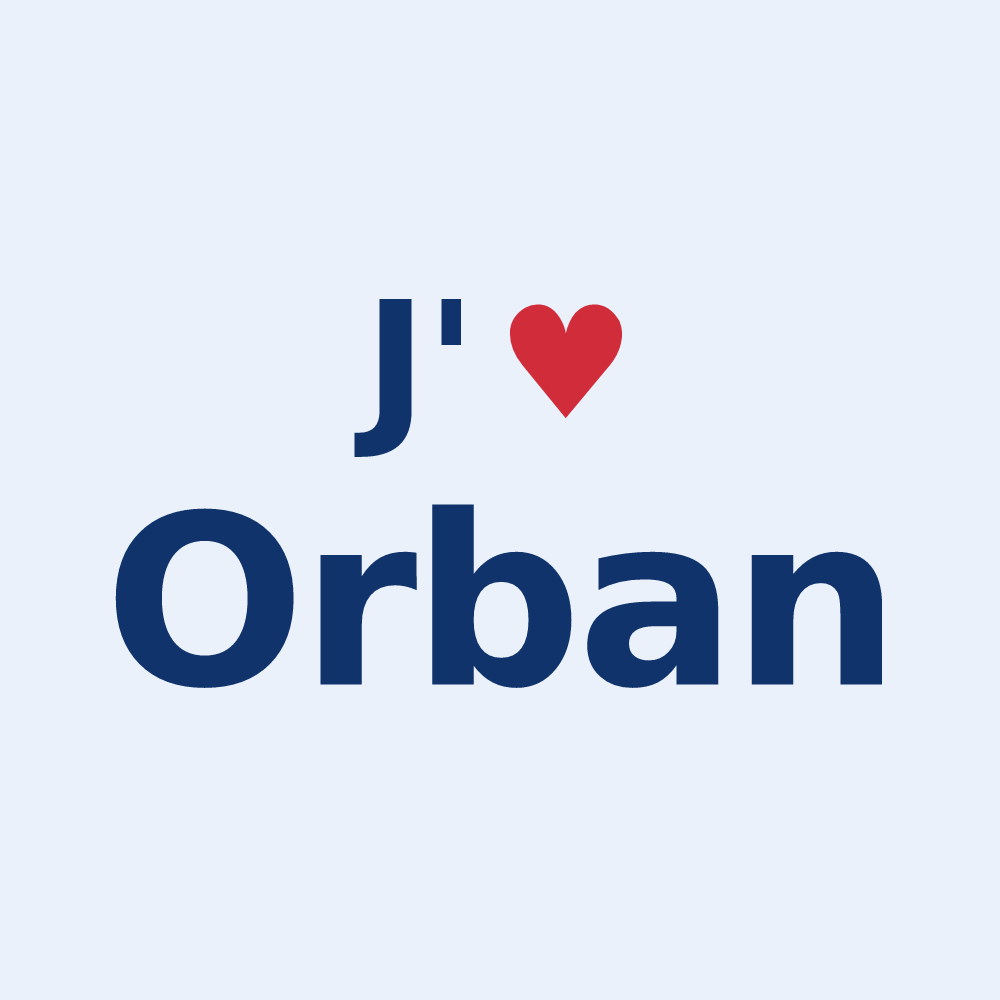 Sticker personnalisé Orban — design J'aime Orban