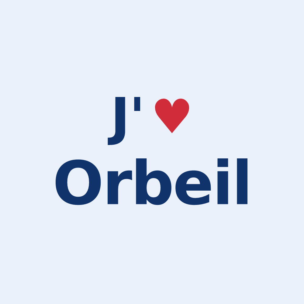 Sticker personnalisé Orbeil — design J'aime Orbeil