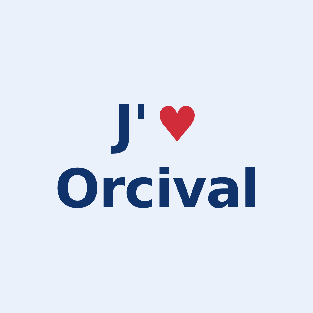 Sticker personnalisé Orcival — design J'aime Orcival