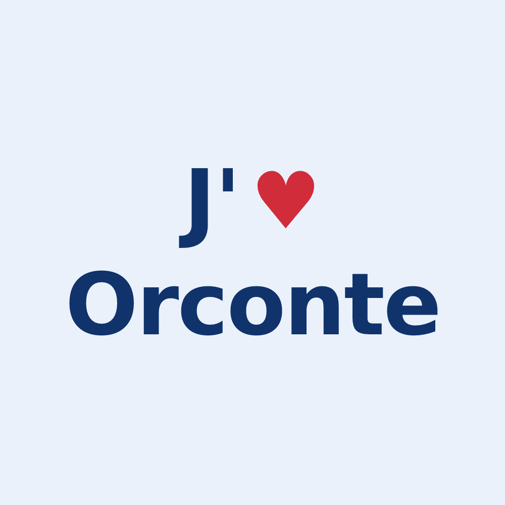 Sticker personnalisé Orconte — design J'aime Orconte