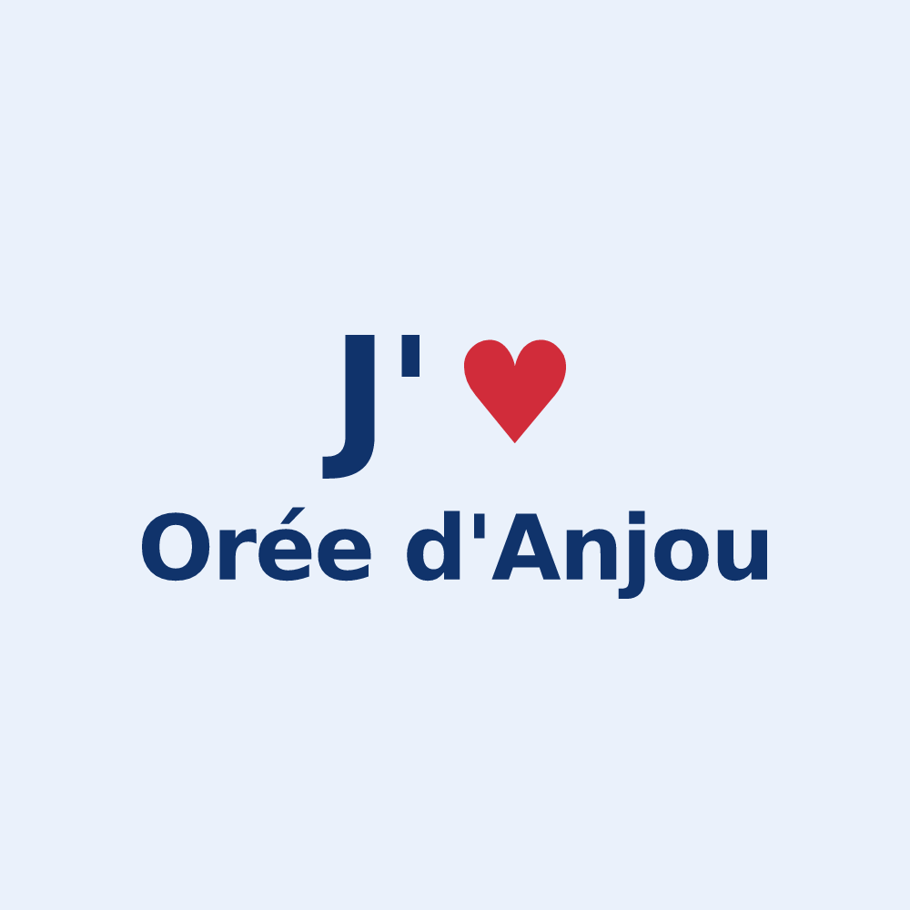 Sticker personnalisé Orée d'Anjou — design J'aime Orée d'Anjou