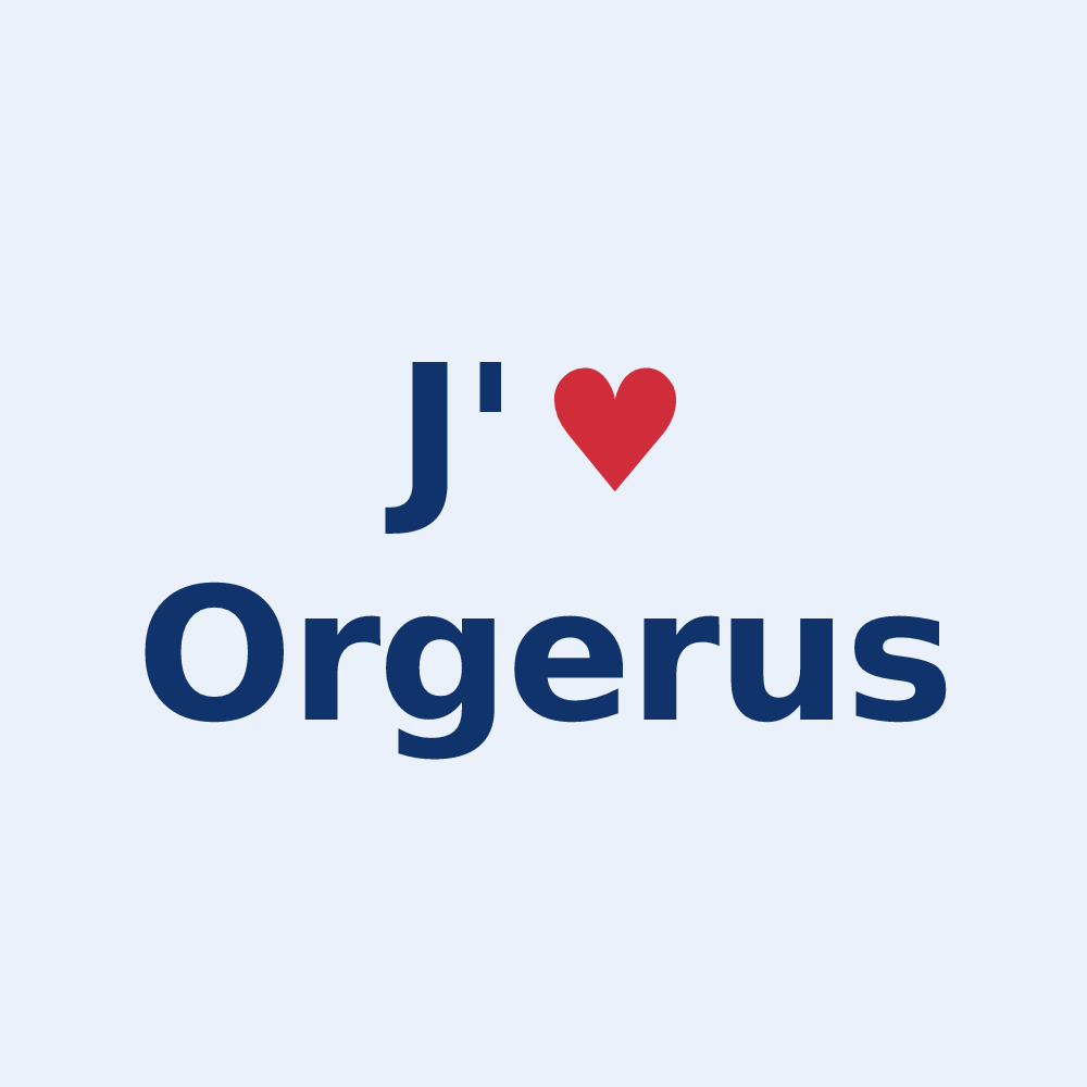 Sticker personnalisé Orgerus — design J'aime Orgerus