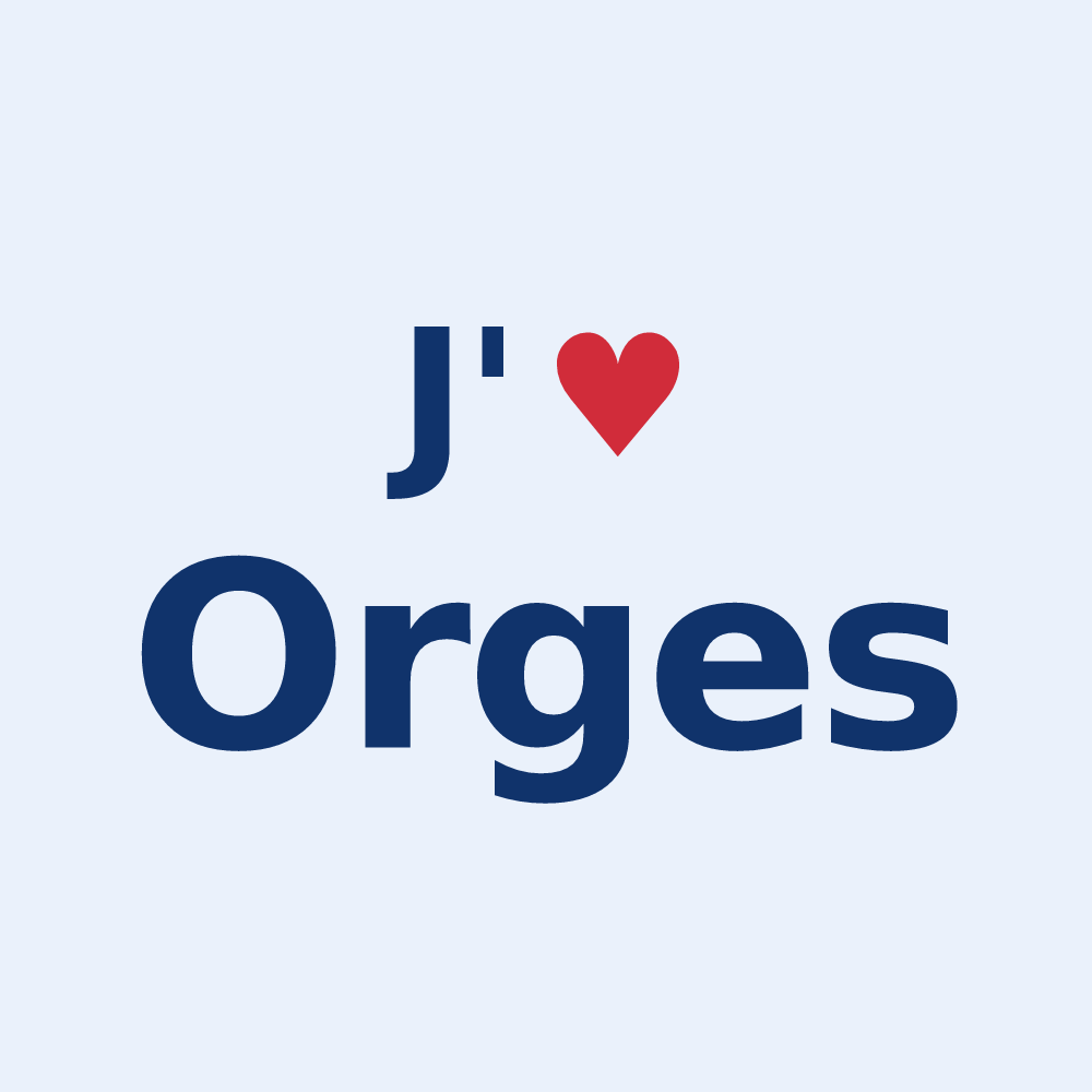 Sticker personnalisé Orges — design J'aime Orges