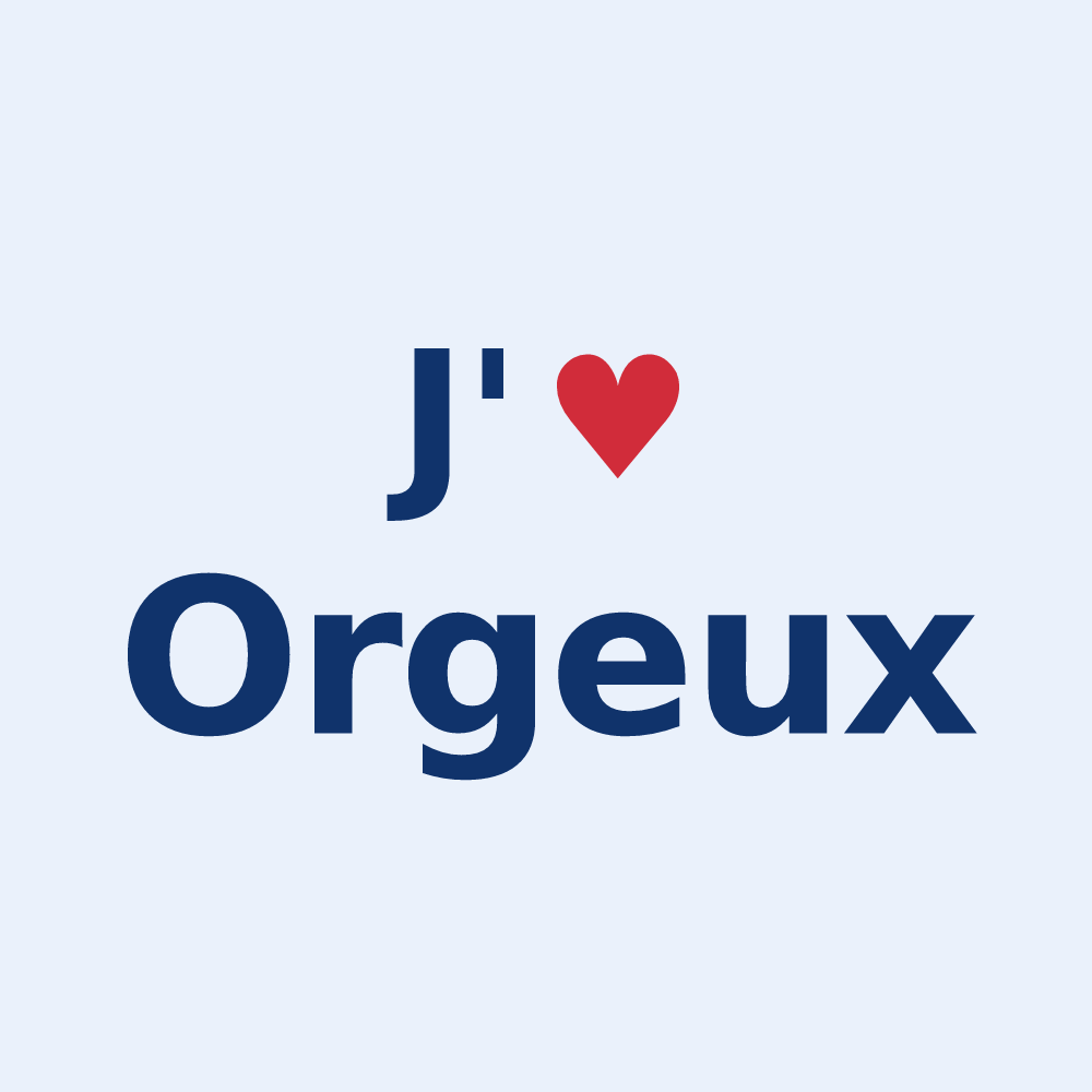 Sticker personnalisé Orgeux — design J'aime Orgeux